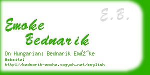 emoke bednarik business card